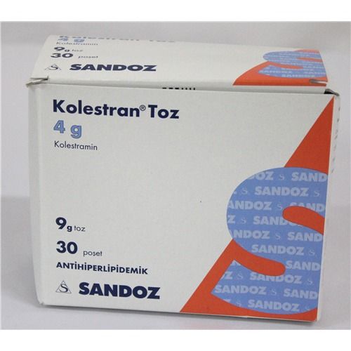 Kolestran Kolestiramin 4 g Toz