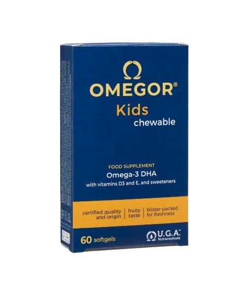 Omegor Kids Çiğnenebilir Omega-3 DHA Softjel 60 adet — PharmaWeb